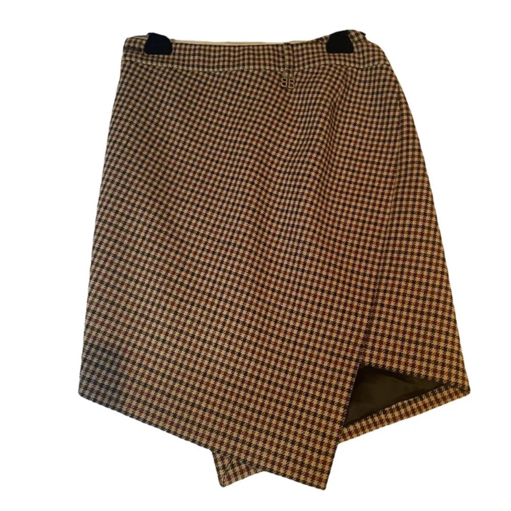 Balenciaga Brown Asymmetrical Wrap Midi Skirt